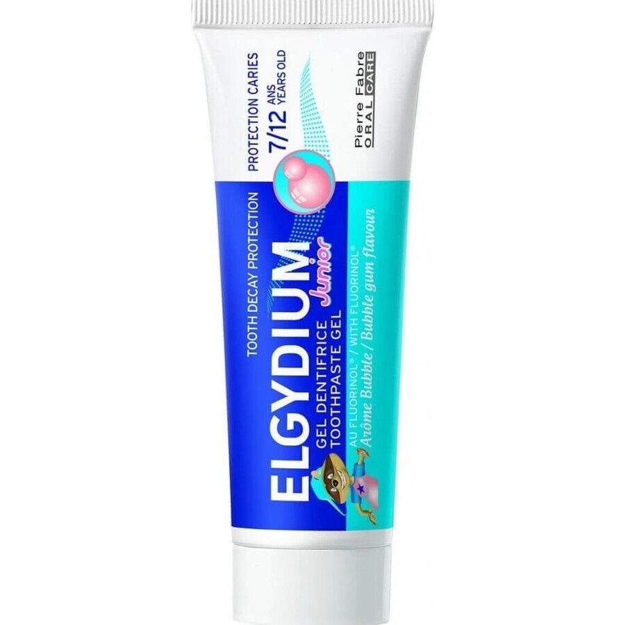 ELGYDIUM JUNIOR gel dentifrice au fluorinol pour enfants (7-12 ans) au goût de chewing-gum 1x50 ml