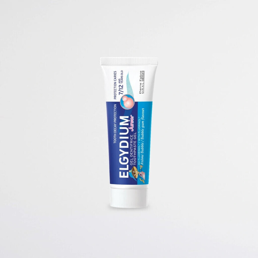 ELGYDIUM JUNIOR gel dentifrice au fluorinol pour enfants (7-12 ans) au goût de chewing-gum 1x50 ml