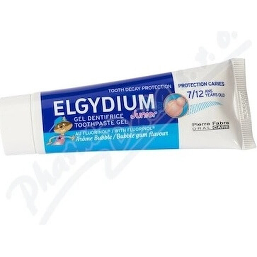 ELGYDIUM JUNIOR gel dentifrice au fluorinol pour enfants (7-12 ans) au goût de chewing-gum 1x50 ml