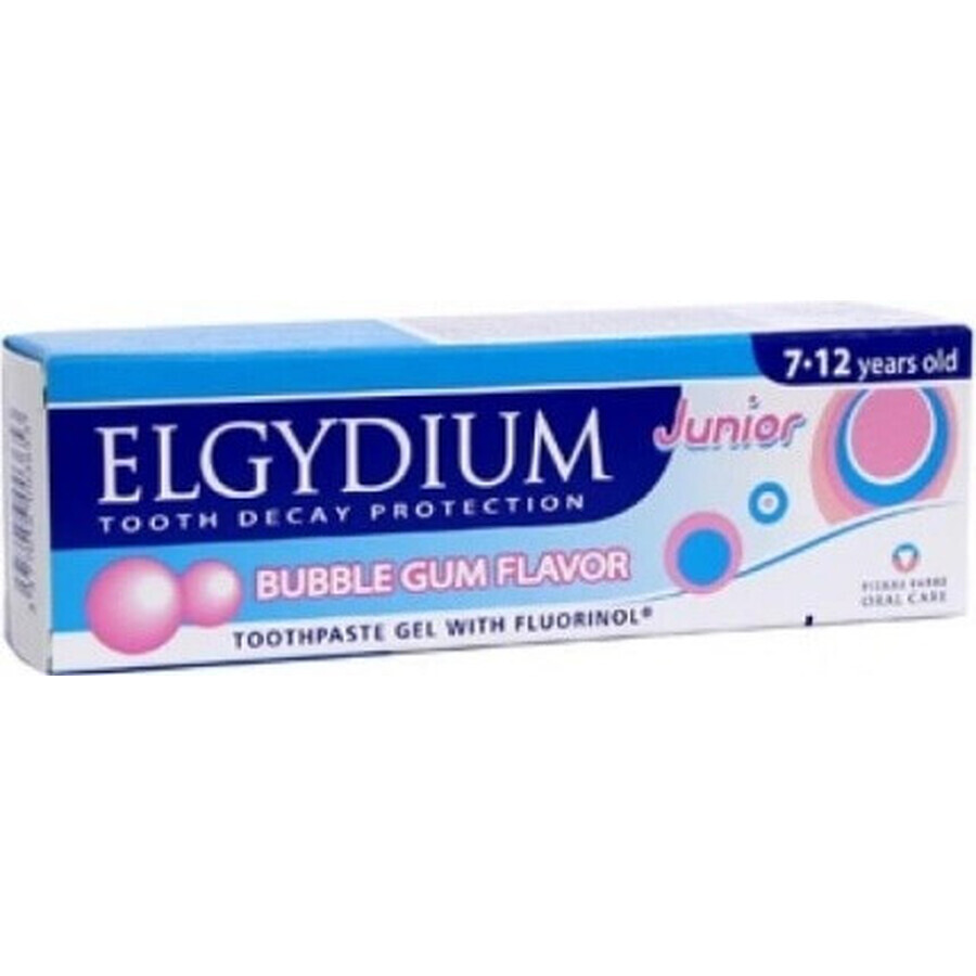 ELGYDIUM JUNIOR gel dentifrice au fluorinol pour enfants (7-12 ans) au goût de chewing-gum 1x50 ml