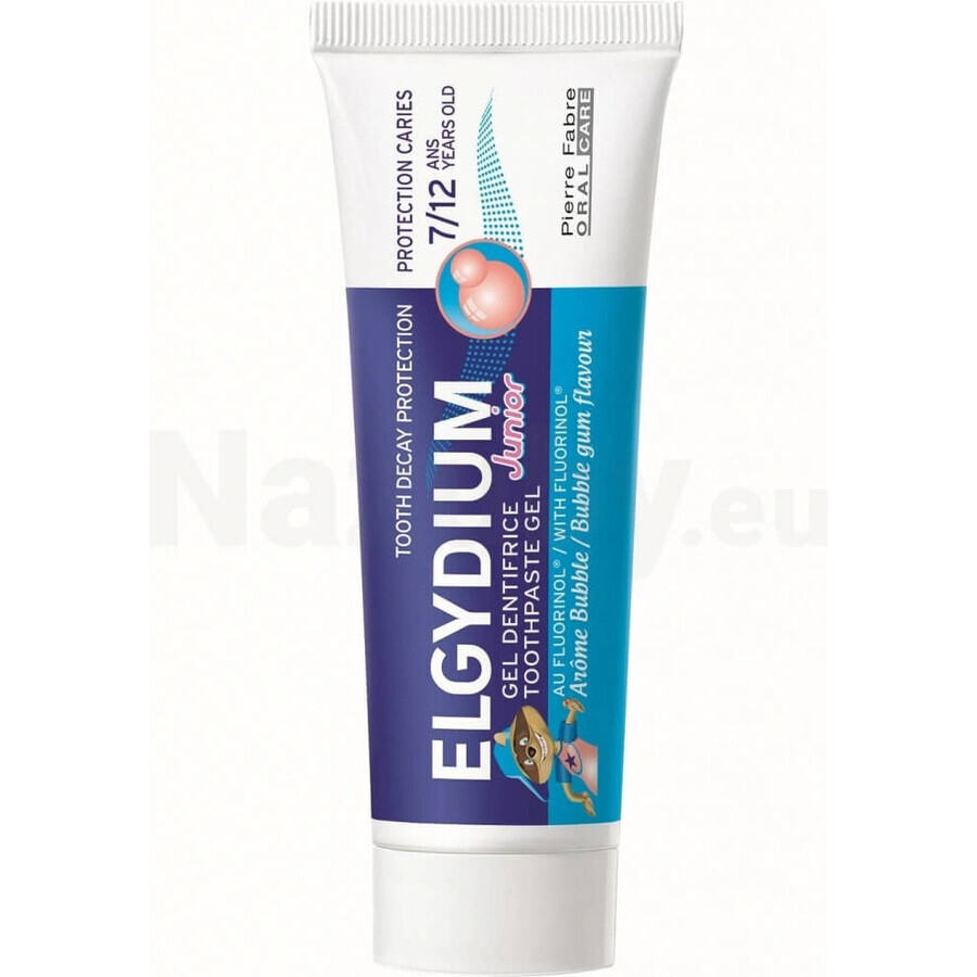 ELGYDIUM JUNIOR gel dentifrice au fluorinol pour enfants (7-12 ans) au goût de chewing-gum 1x50 ml