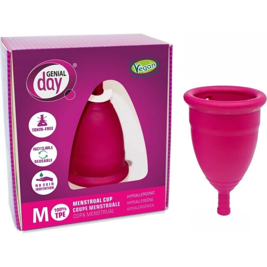 Coupe menstruelle Genial Day, taille M 1×1 pc, coupe menstruelle