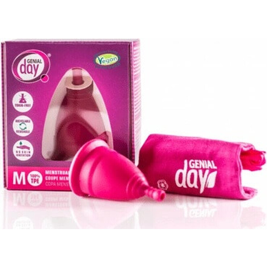 Coupe menstruelle Genial Day, taille M 1×1 pc, coupe menstruelle