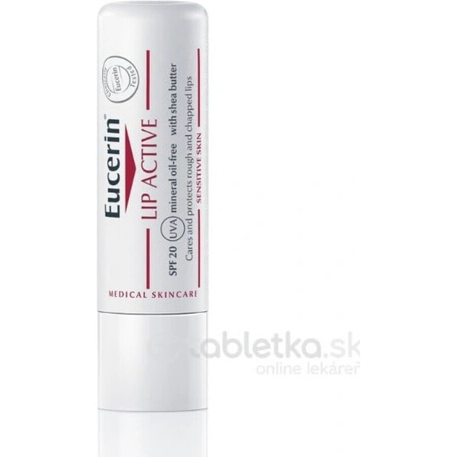 Eucerin LIP AKTIV lip stick 1×4.8 g, înmoaie buzele