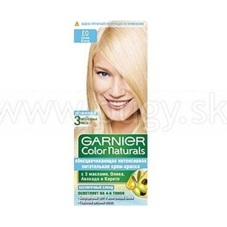 Garnier Color Naturals coloration permanente E0 Super Blonde 1×1 pièce, coloration cheveux