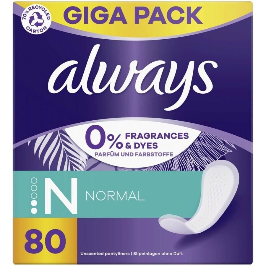 Always Intimates 80pcs Normal 1×80 pcs, sous-vêtements