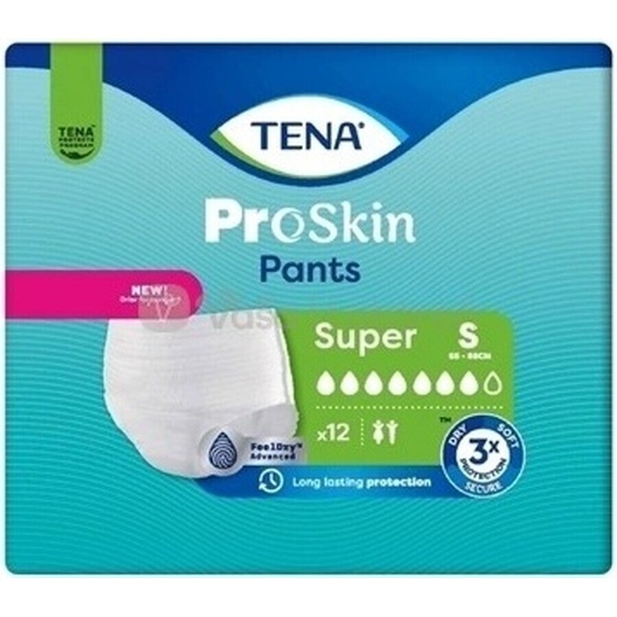 TENA SUPER SMALL 1×12 pcs TENA SUPER SMALL 1×12 pcs, culotte extensible absorbante