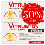 Vitrum D3 Strong, vitamine D 4000 IU, 2 x 60 gélules