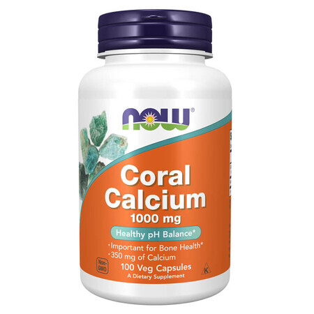 Now Foods Coral Calcium 1000 mg, calcium, 100 gélules végétales