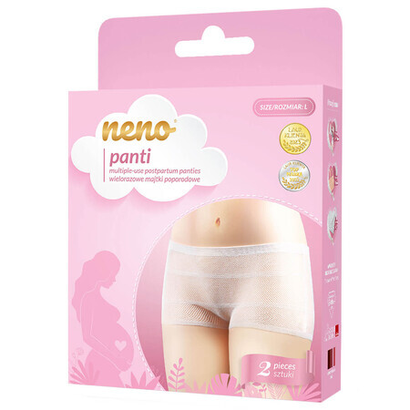 Culotte Neno, culotte postnatale réutilisable, taille L, 2 pièces