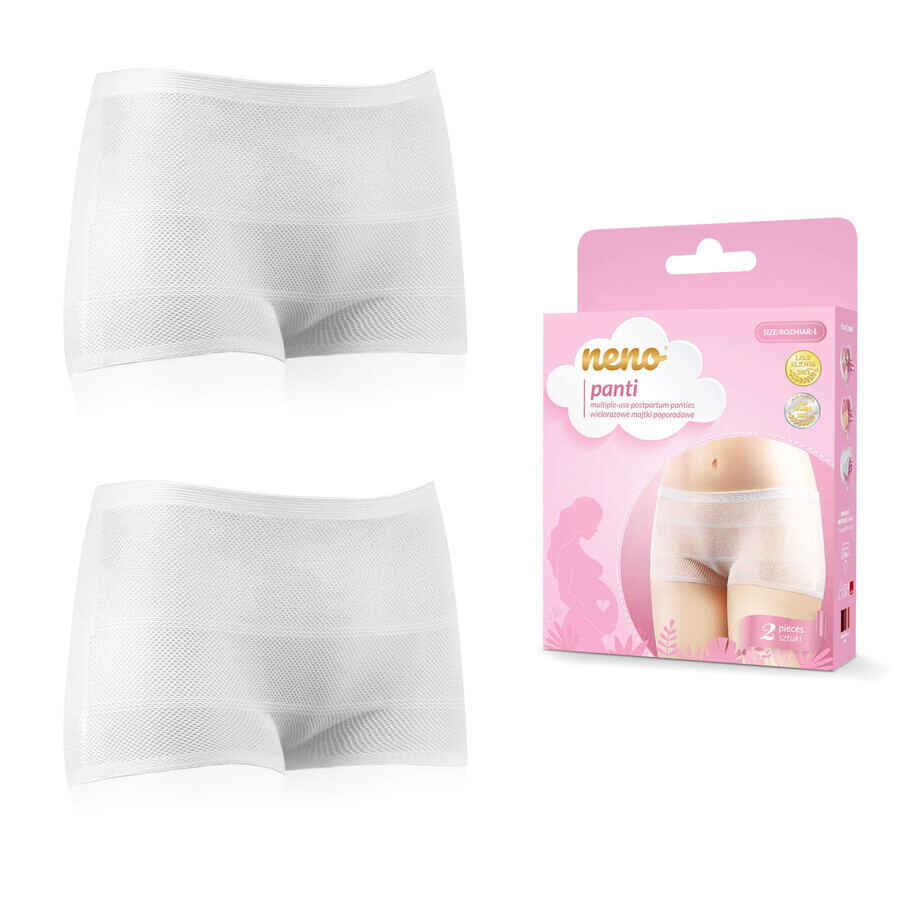 Culotte Neno, culotte postnatale réutilisable, taille L, 2 pièces