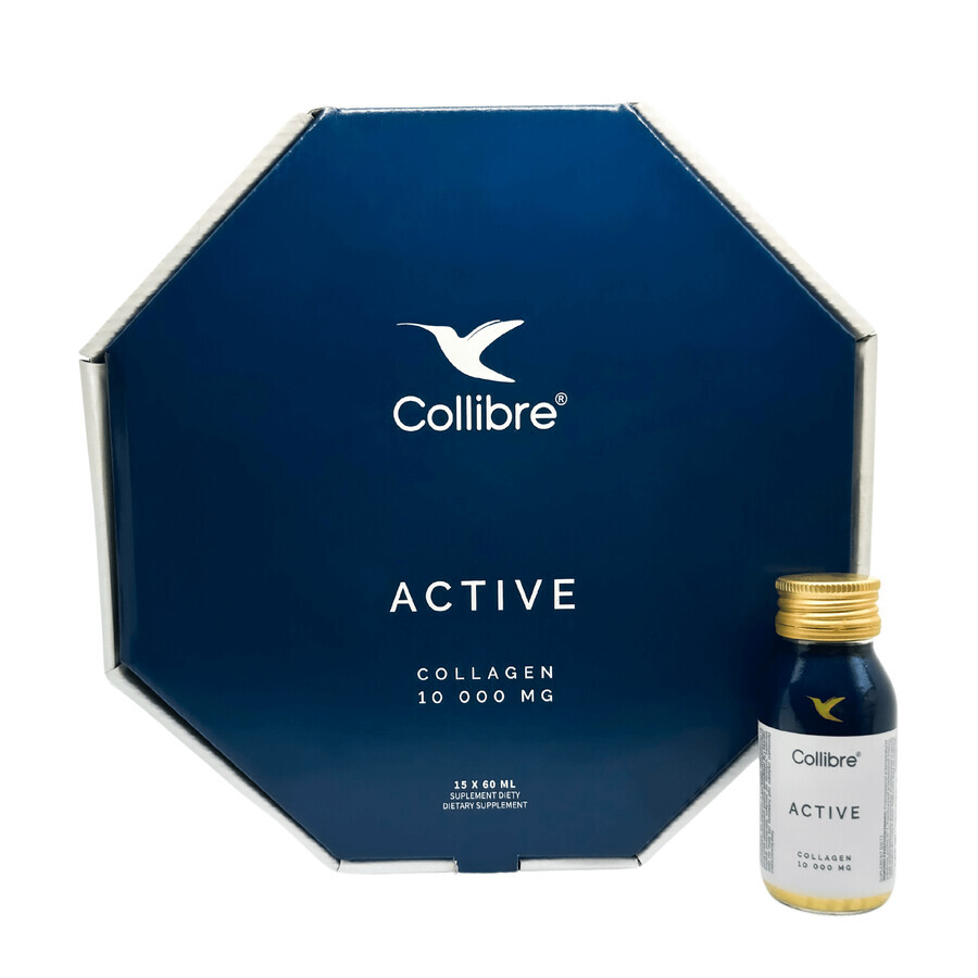 Collibre Active Shot, collagène 10000 mg, 60 ml x 15 unités