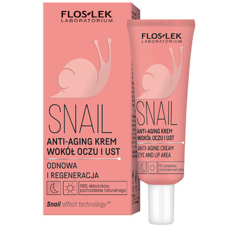 Floslek Laboratorium Snail, anti-aging eye and lip cream, 30 ml