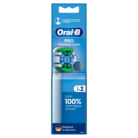 Oral-B Pro Precision Clean, embouts de remplacement pour brosse à dents électrique Clean Maximiser, 2 pièces