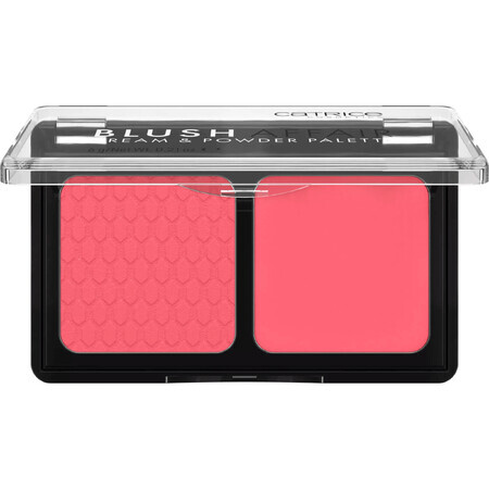 Catrice Blush Affair Cream & Powder Palette, fard de obraz, Stunning Strawberry, 010, 6 g