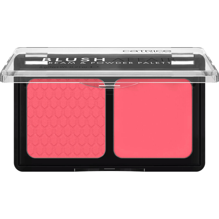 Catrice Blush Affair Cream & Powder Palette, fard de obraz, Stunning Strawberry, 010, 6 g