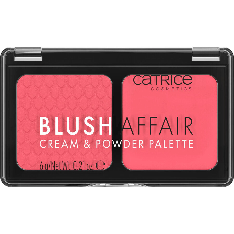 Catrice Blush Affair Cream & Powder Palette, fard de obraz, Stunning Strawberry, 010, 6 g