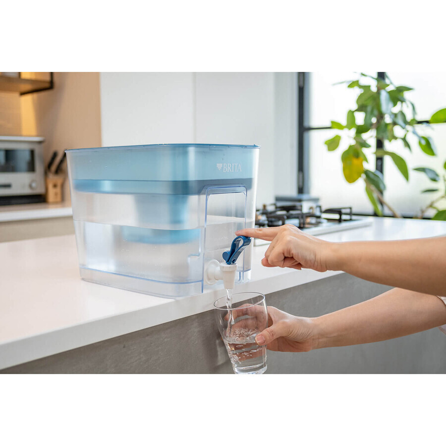 Brita Flow, distributeur de filtre 8,2 l avec robinet, bleu + filtre Maxtra Pro Pure Performance, 1 pc