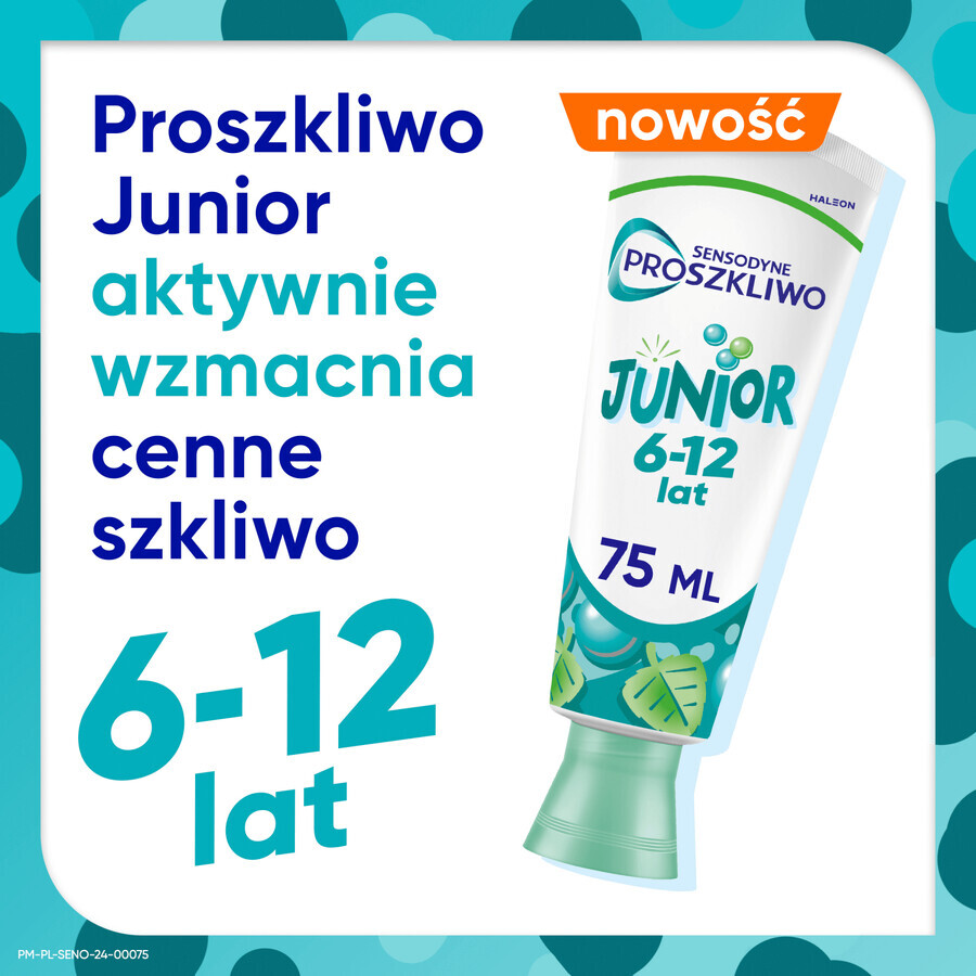 Sensodyne Junior dentifrice pour enfants, 6-12 ans, 75 ml