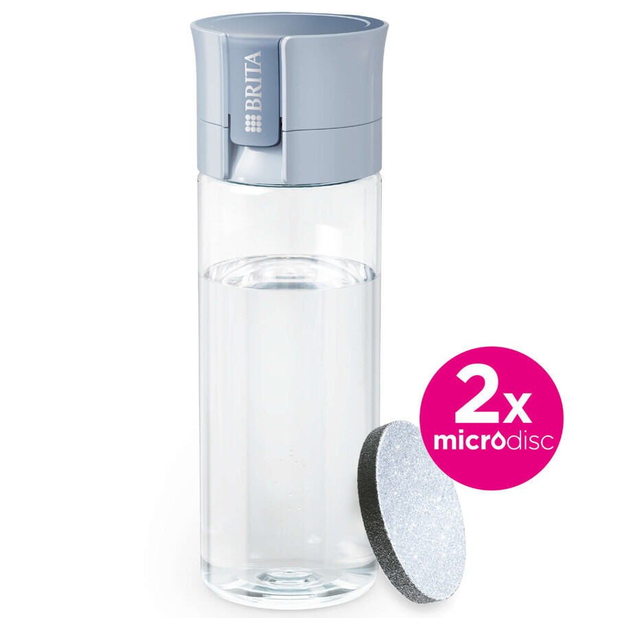 Brita Vital, sticlă cu filtru de 0,6 l, albastru + filtru MicroDisc, 2 bucăți