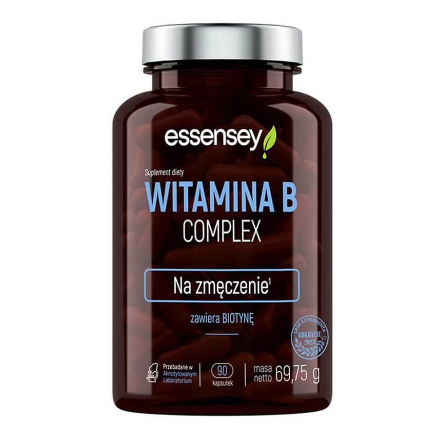 Essensey Complejo vitamínico B, 90 cápsulas