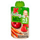 Kubuś Baby Mousse en tube, pomme, fraise, carotte, apr&#232;s 6 mois, 100 g