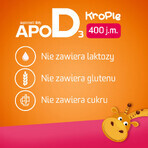 Set ApoD3 Tropfen, Vitamin D3 400 IU für Säuglinge und Kinder ab dem 1. Tag, 2 x 10 ml + ApoD3 Max 4000 IU, 60 Kapseln