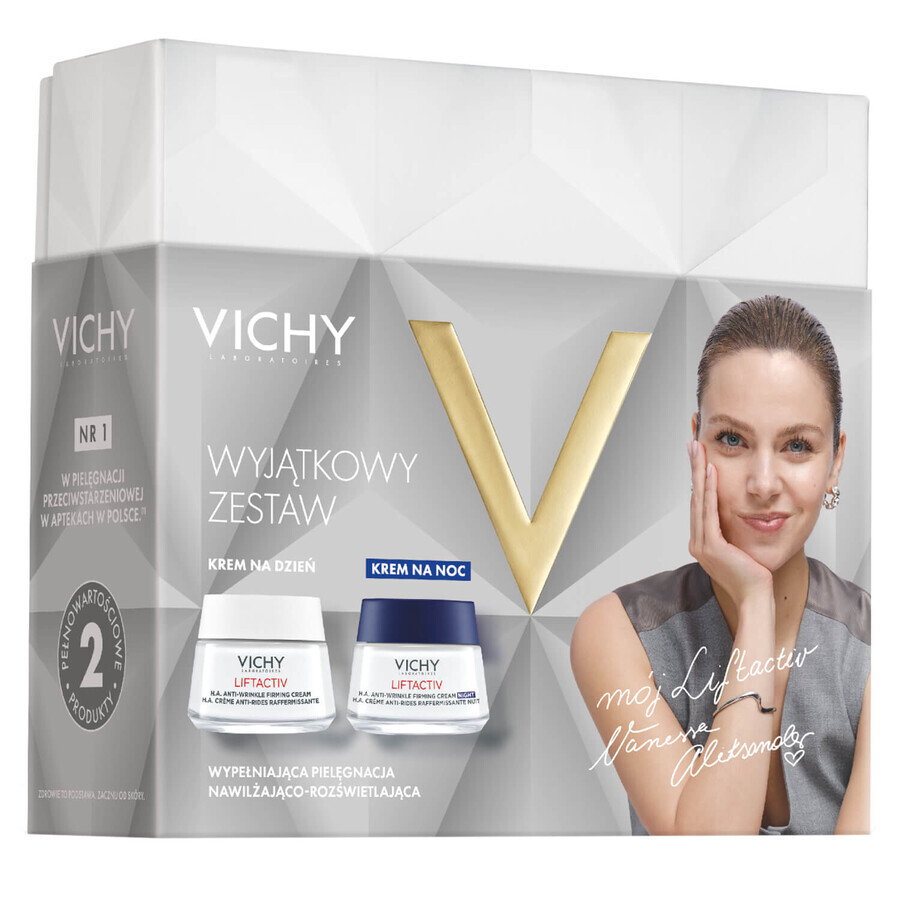 Set Vichy Liftactiv Supreme, Anti-Falten-Tagescreme 50 ml + Anti-Falten-Nachtcreme 50 ml