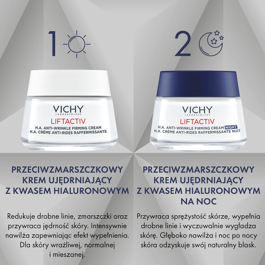 Set Vichy Liftactiv Supreme, Anti-Falten-Tagescreme 50 ml + Anti-Falten-Nachtcreme 50 ml