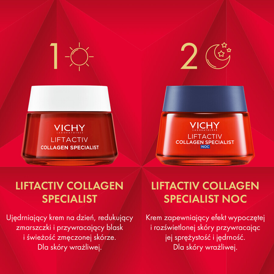 Set Vichy Liftactiv Collagen Specialist, day cream 50 ml + night cream 50 ml