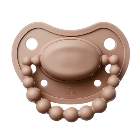 Luu Kids, sucette, positionnement, silicone, lait noisette, à partir de 6 mois, 1 pièce