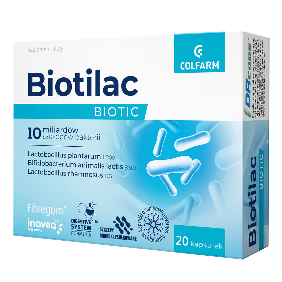 Biotilac Biotic, 20 gélules