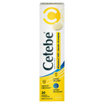 Cetebe Vitamine C 1000 + Acérola + B-complex, goût citron, 20 comprimés effervescents