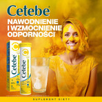 Cetebe Vitamine C 1000 + Acérola + B-complex, goût citron, 20 comprimés effervescents