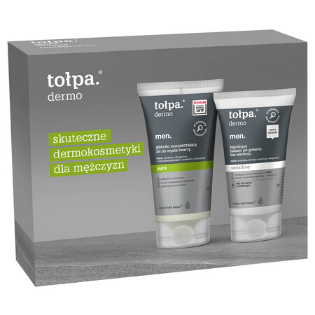 Tolpa Men set, gel nettoyant pour le visage 150 ml + conditionneur après-rasage 100 ml