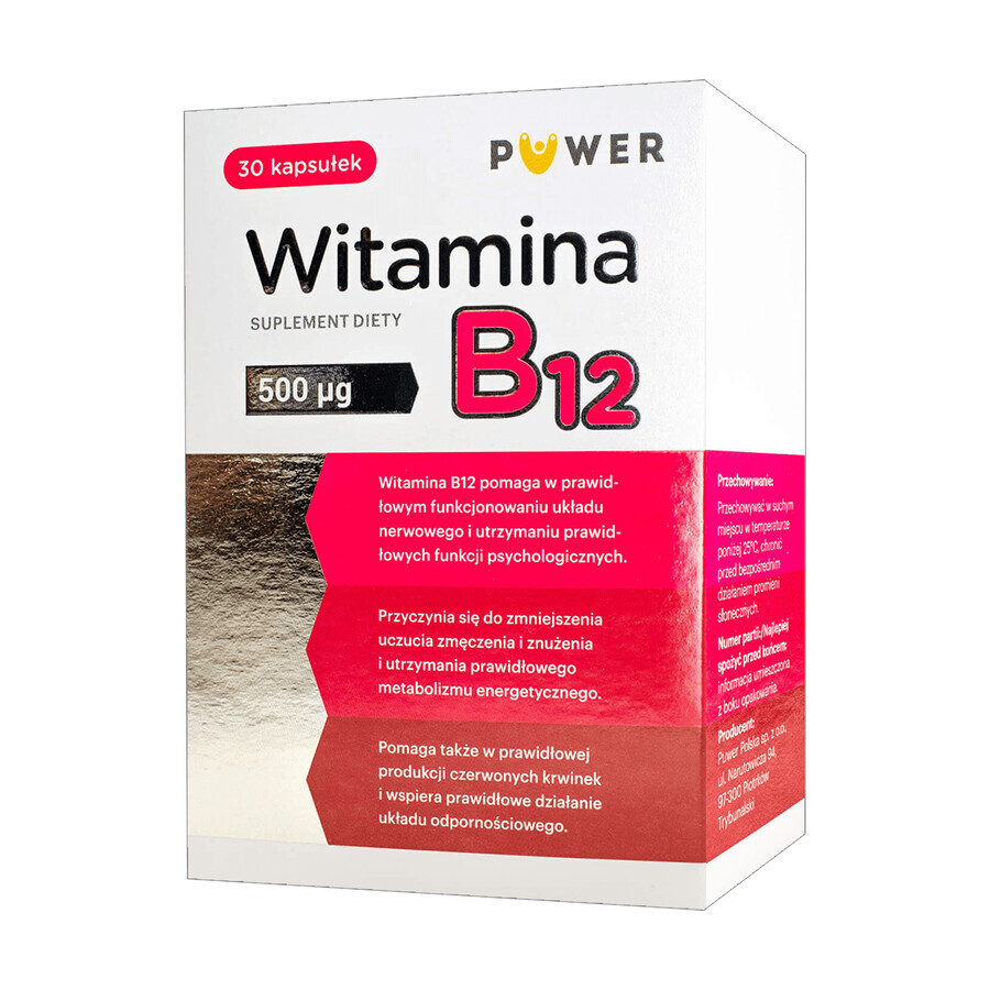 Vitamine B12 500 µg, 30 gélules