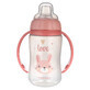 Canpol Babies, gobelet d&#39;apprentissage avec bec doux, animaux mignons, rose, 56/512, &#224; partir de 6 mois, 320 ml