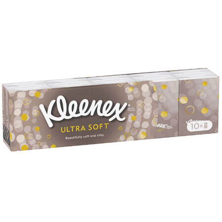 Kleenex Mini mouchoirs hygiéniques ultra doux, 10 paquets