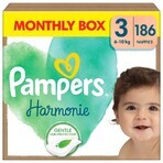 Pampers Harmonie, diapers, size 3, 6-10 kg, 186 pcs