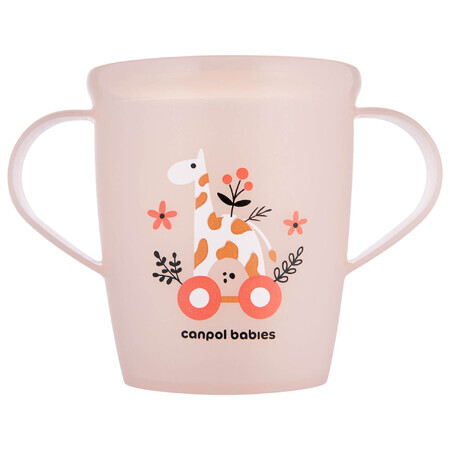 Canpol Babies, gobelet ouvert avec poignées, Jouets, corail, 2/101, à partir de 12 mois, 250 ml