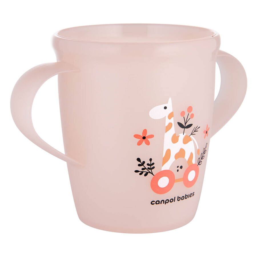 Canpol Babies, gobelet ouvert avec poignées, Jouets, corail, 2/101, à partir de 12 mois, 250 ml