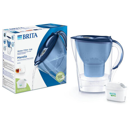 Brita Marella, carafe avec filtre 2,4 l, bleu + filtre Maxtra Pro Pure Performance, 1 pc