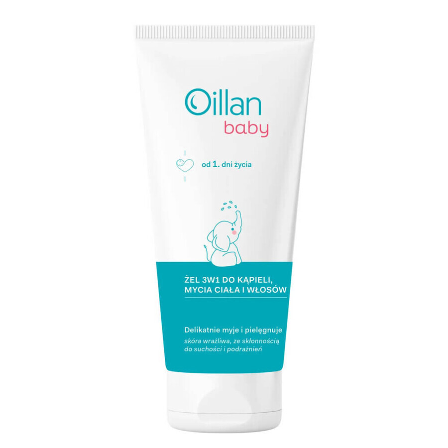 Oillan Sun set, émulsion de protection visage et corps SPF 50, 100 ml + gel de bain 3 en 1, 200 ml + crème de protection, 75 ml + pochette gratuite