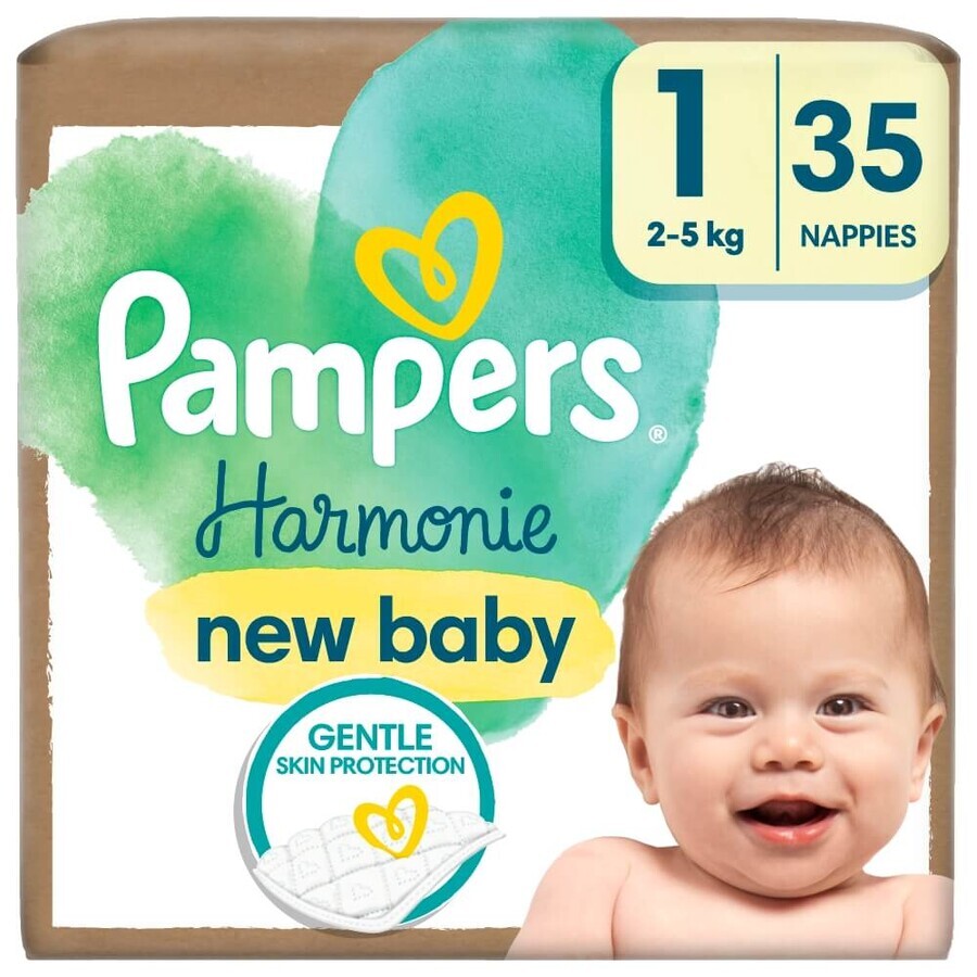 Pampers Harmonie, couches, taille 1, 2-5 kg, 35 pcs