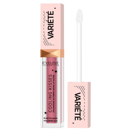 Eveline Cosmetics Varie Variete Cooling Kiss, brillant à lèvres volumateur avec effet rafraîchissant, n° 05, 6.8 ml