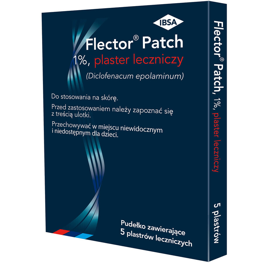 Flector Patch 1%, patch de cicatrisation, 5 pcs