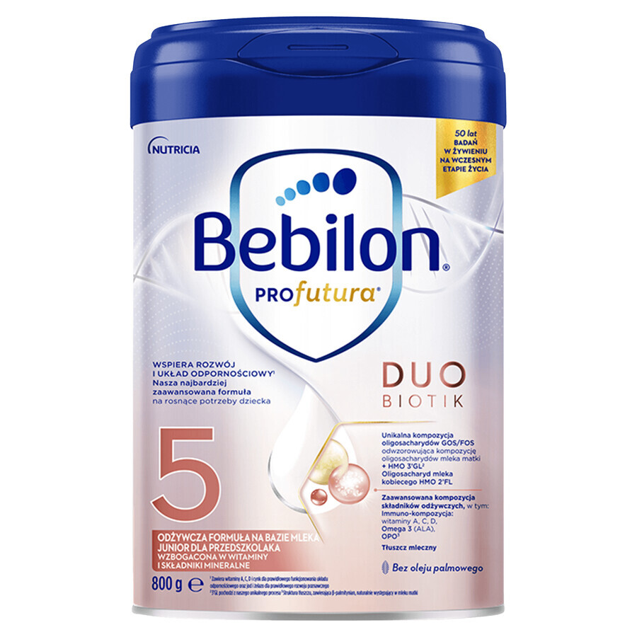 Bebilon Profutura Profutura DuoBiotik 5er Set, nährende Milchnahrung für Vorschulkinder, 3 x 800 g + Mustela Bebe Enfant, nährendes Waschgel, 300 ml gratis