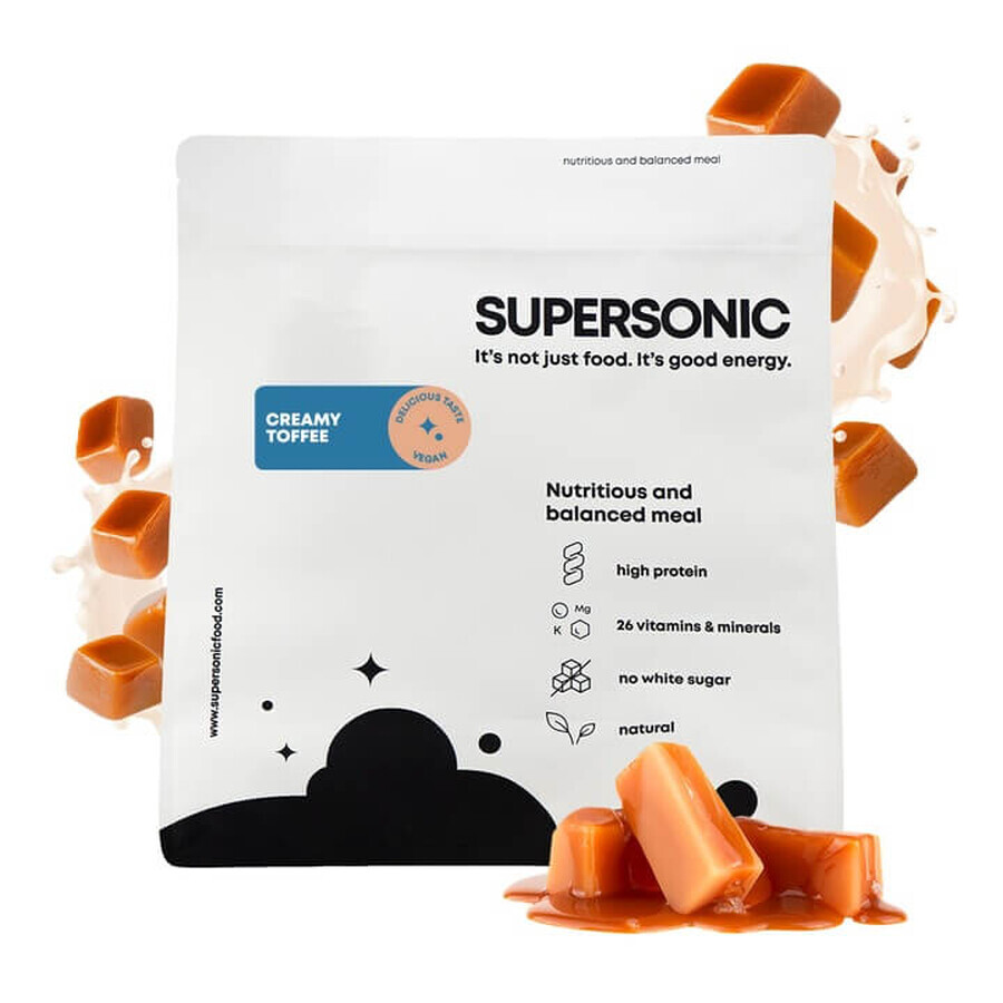 Supersonic Wholesome Plus Meal, saveur caramel crémeux, végétarien, 1,5 kg