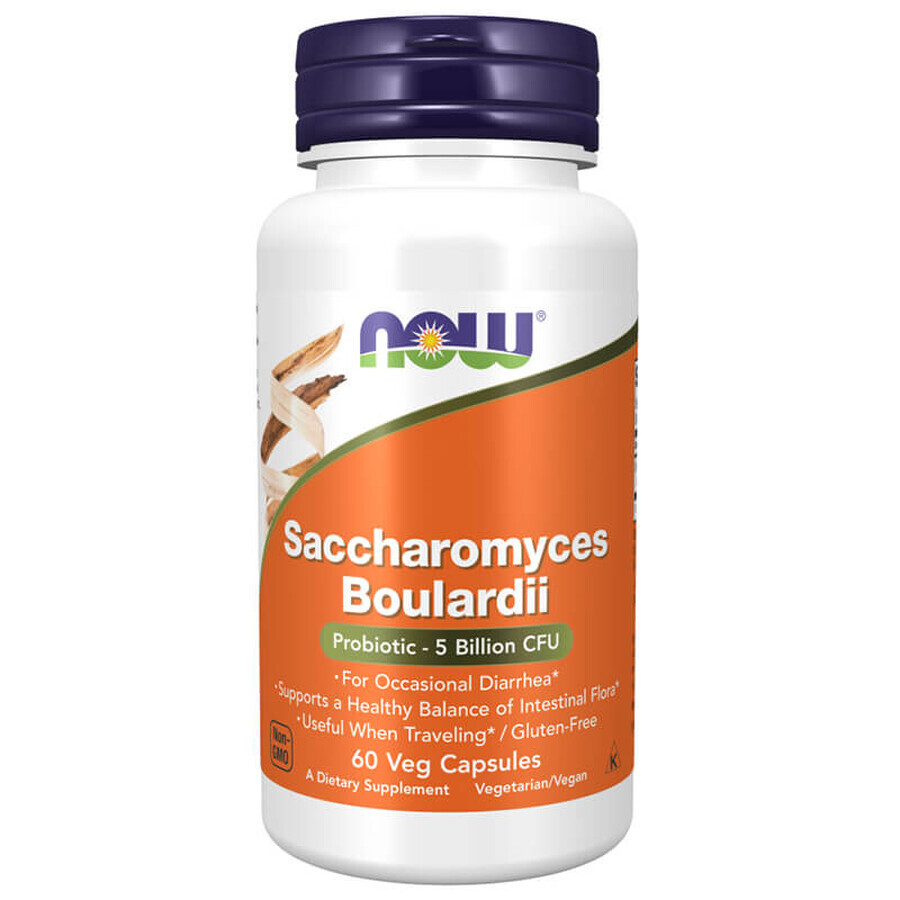 Now Foods Saccharomyces Boulardii, 60 gélules