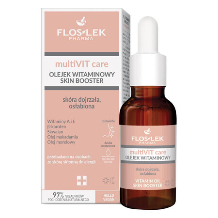 Floslek Pharma MultiVIT Care, Ulei de vitamine, Stimulator pentru piele, 30 ml